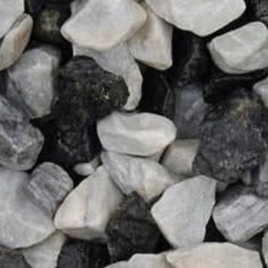 Bulk Bag of 20mm Decorative Black and Grey Stone